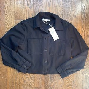 Mavi Move Black Crop Boxy Jacket Soft Small NWT